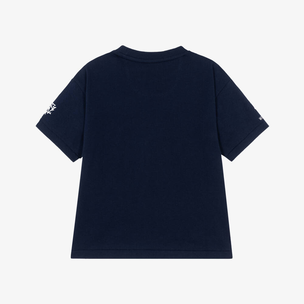 Ralph Lauren-Navy Blue Cotton Wimbledon Collection T-Shirt | Childrensalon Outlet