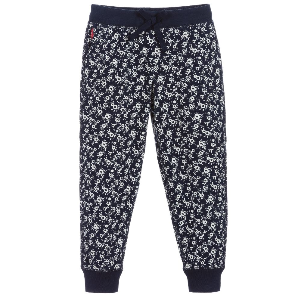 Polo Ralph Lauren - Темно-синие спортивные брюки с цветочным рисунком | Childrensalon