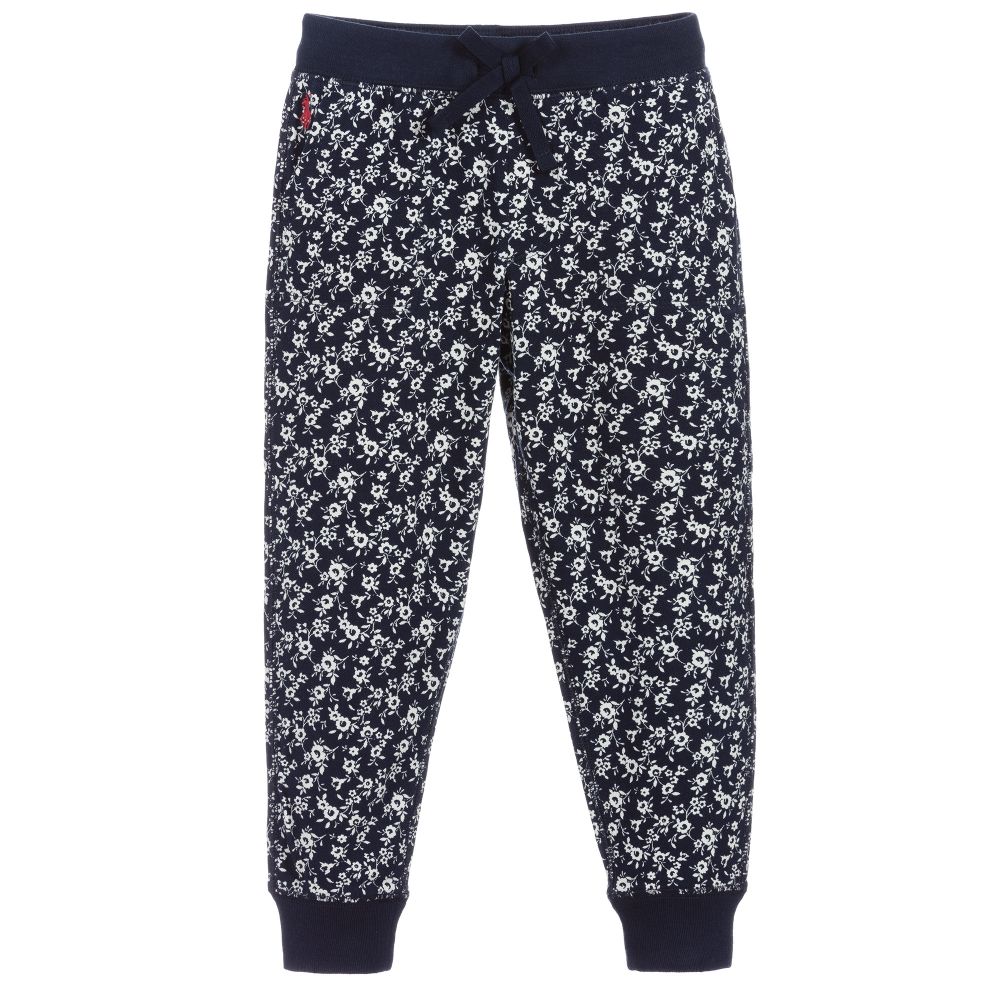 Polo Ralph Lauren - Navyblaue Jogginghose mit Blumenmuster | Childrensalon