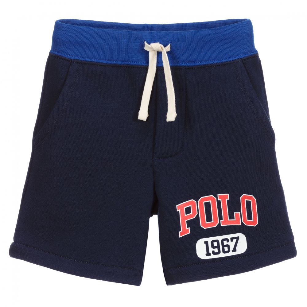 Polo Ralph Lauren - Navyblaue Jersey-Shorts mit Logo | Childrensalon