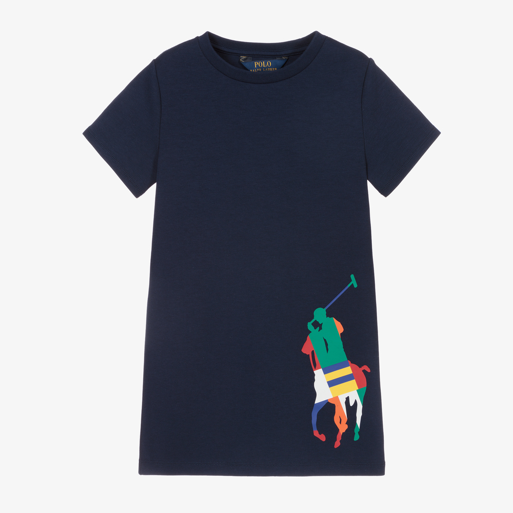 Polo Ralph Lauren - Navy Blue Logo Dress | Childrensalon