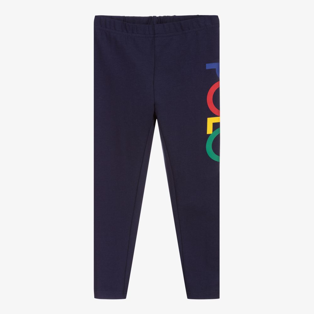 Polo Ralph Lauren - Navy Blue Logo Leggings | Childrensalon