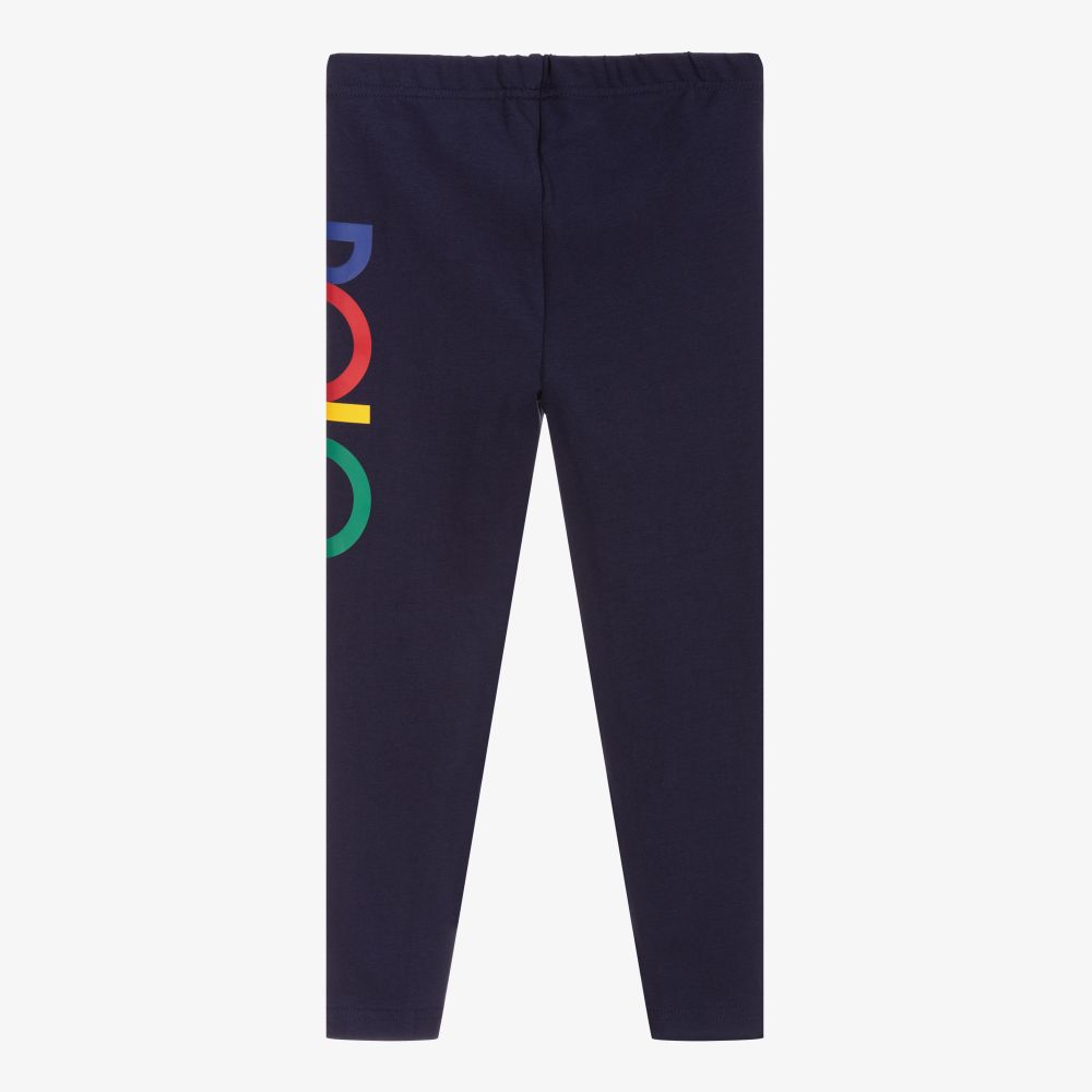 Polo Ralph Lauren-ليغنغز قطن جيرسي لون كحلي للبنات | Childrensalon Outlet