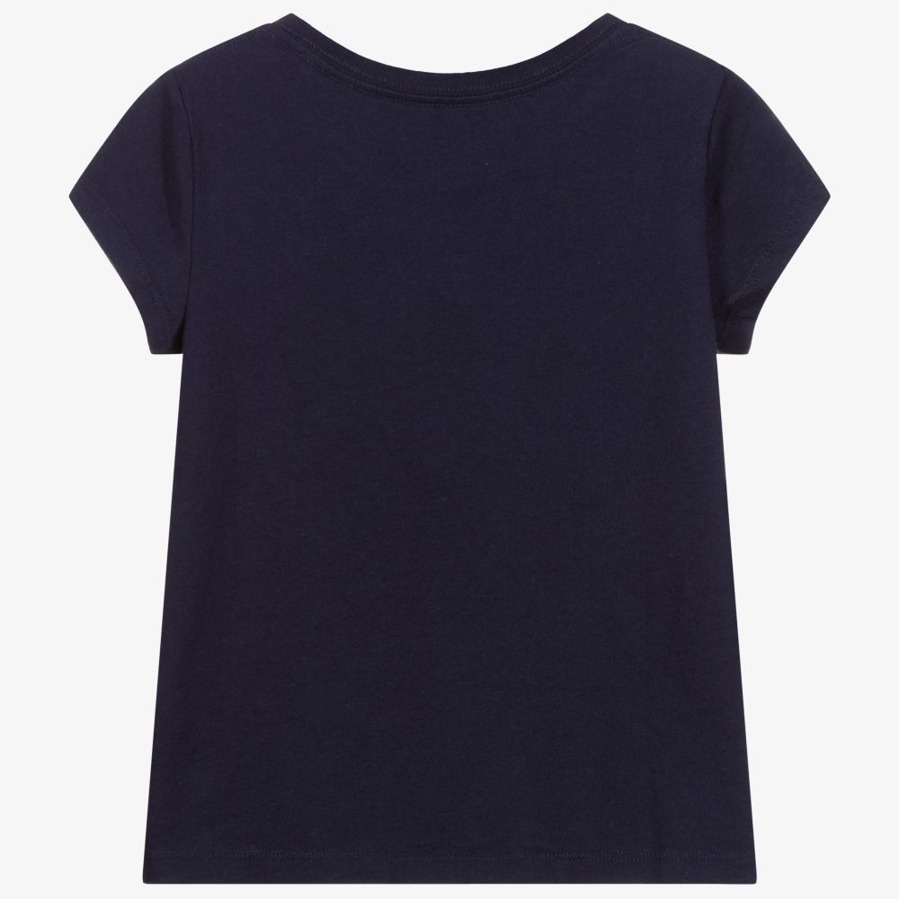 Polo Ralph Lauren-Navy Blue Polo Bear T-Shirt | Childrensalon Outlet