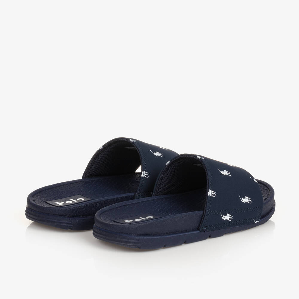 ralph lauren sliders navy