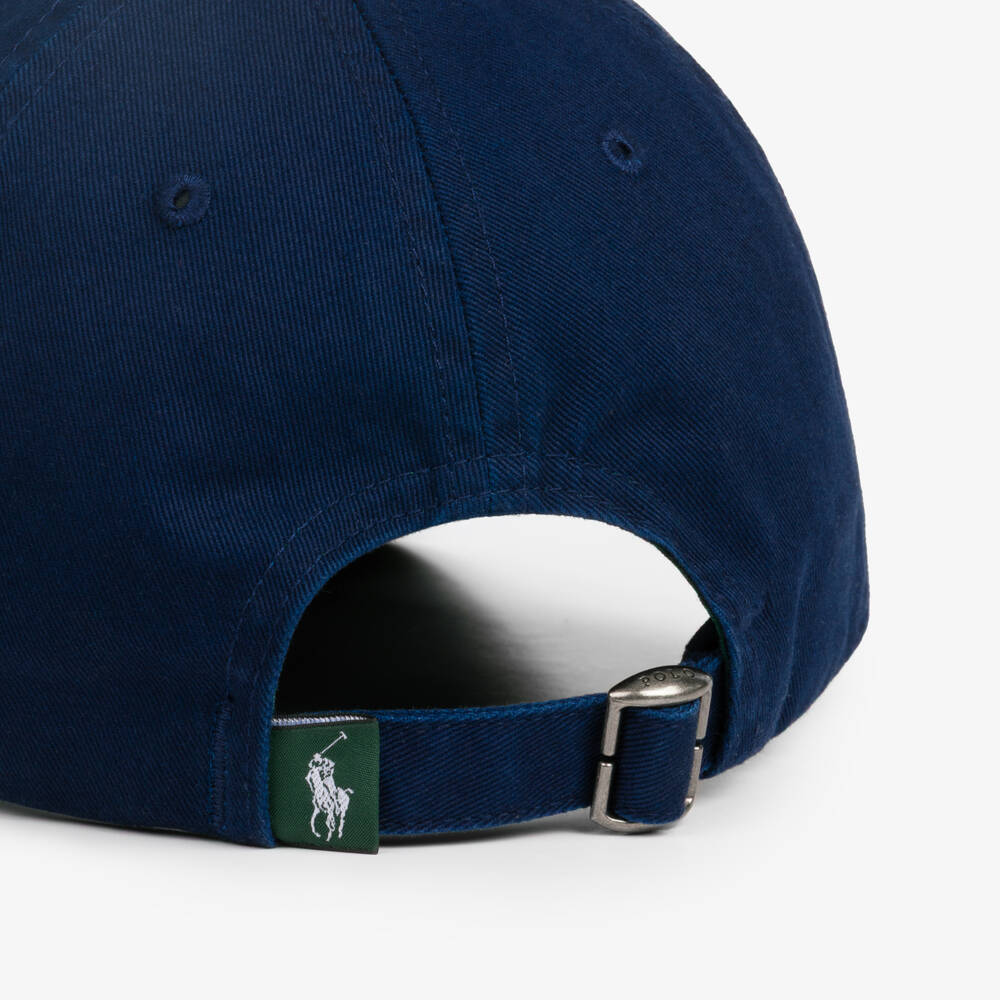 Ralph Lauren-Navy Blue Wimbledon Collection Cotton Cap | Childrensalon Outlet