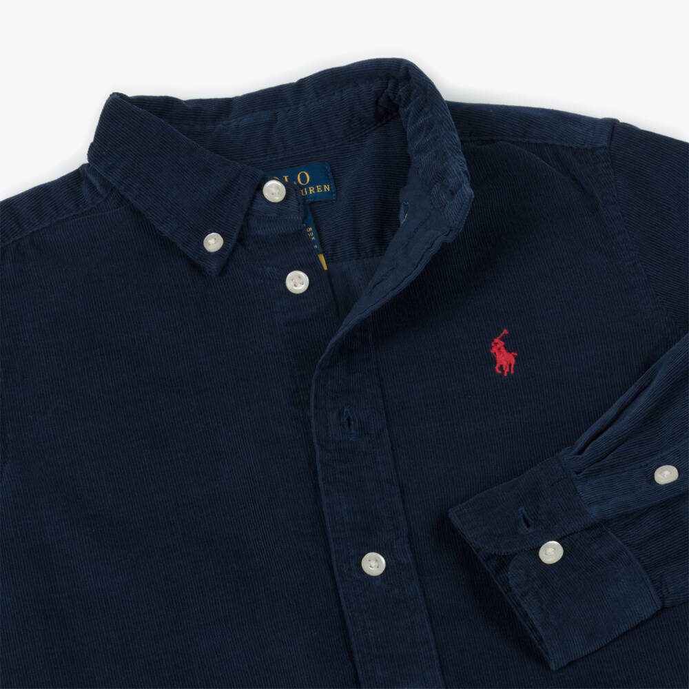 Ralph Lauren-Navy Cord Shirt | Childrensalon Outlet