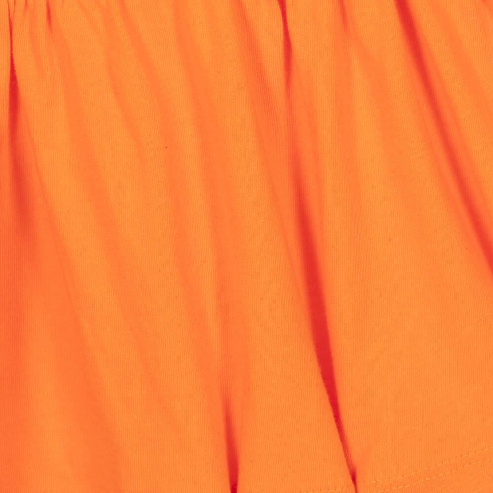 Polo Ralph Lauren-فستان سويتشيرت هودي قطن لون برتقالي | Childrensalon Outlet