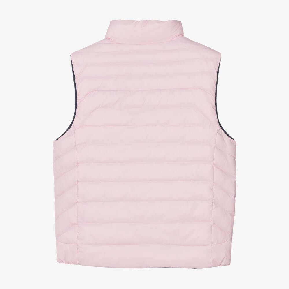 Ralph Lauren-Pink & Blue P-Layer 2 Reversible Gilet | Childrensalon Outlet