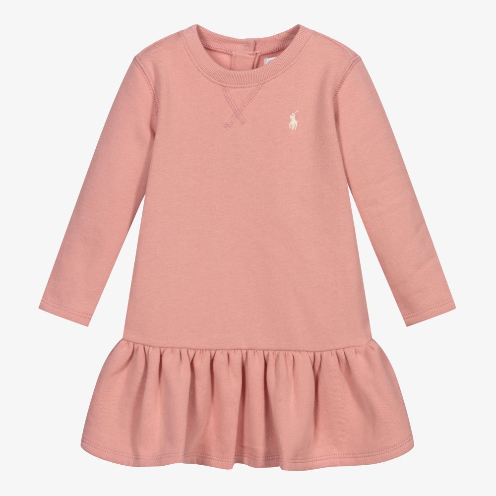 Ralph Lauren Ensemble robe rose en jersey Bebe Childrensalon Outlet