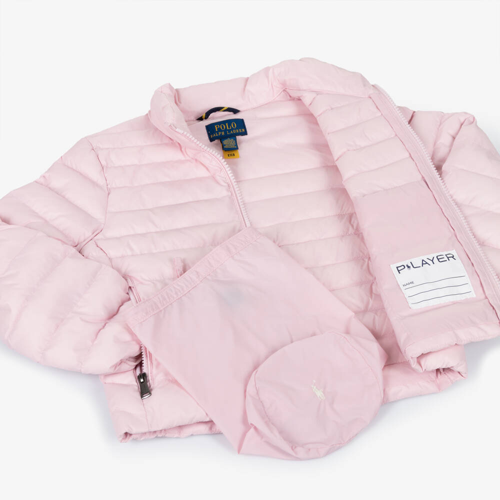 Ralph Lauren-Pink Packable P-Layer 2 Puffer Jacket | Childrensalon Outlet