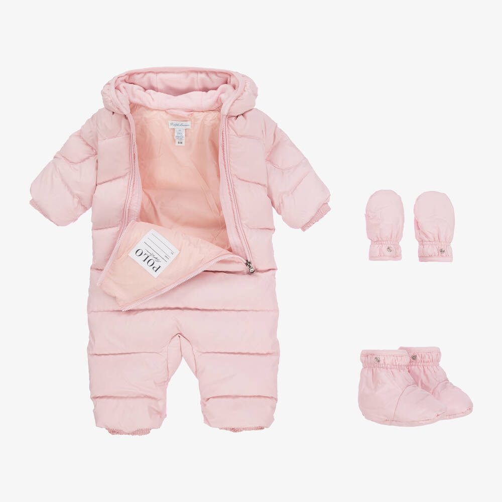 Baby girl polo snowsuit store