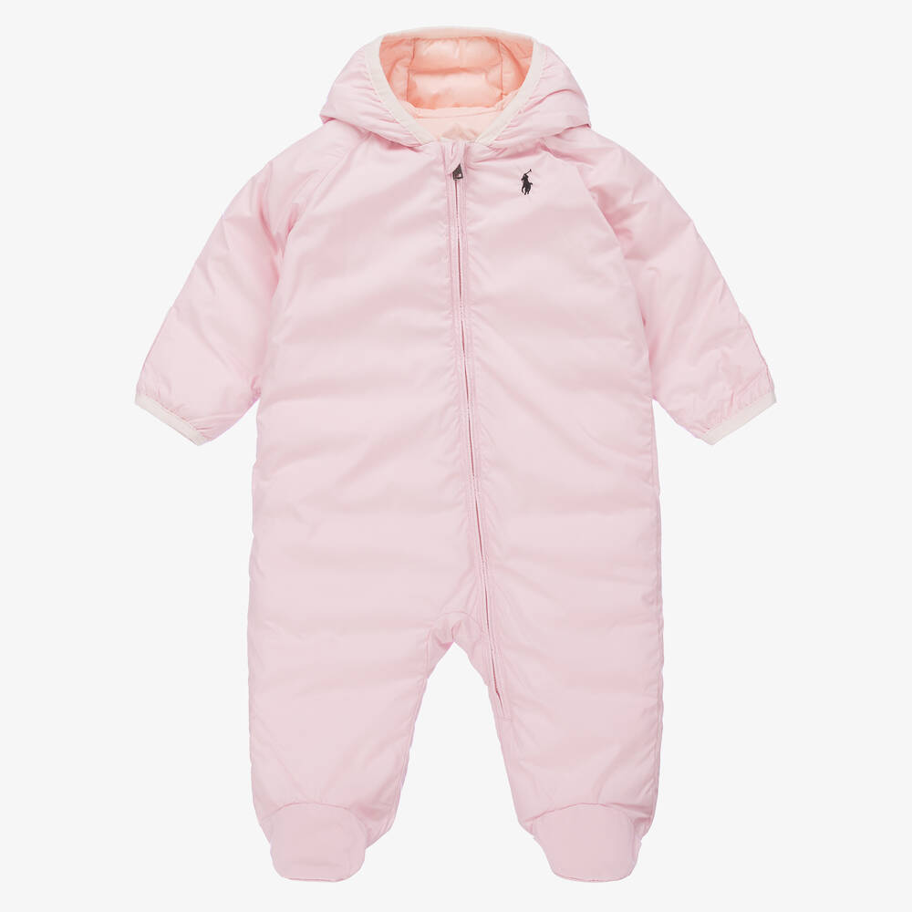 Ralph Lauren - Розовый зимний комбинезон | Childrensalon