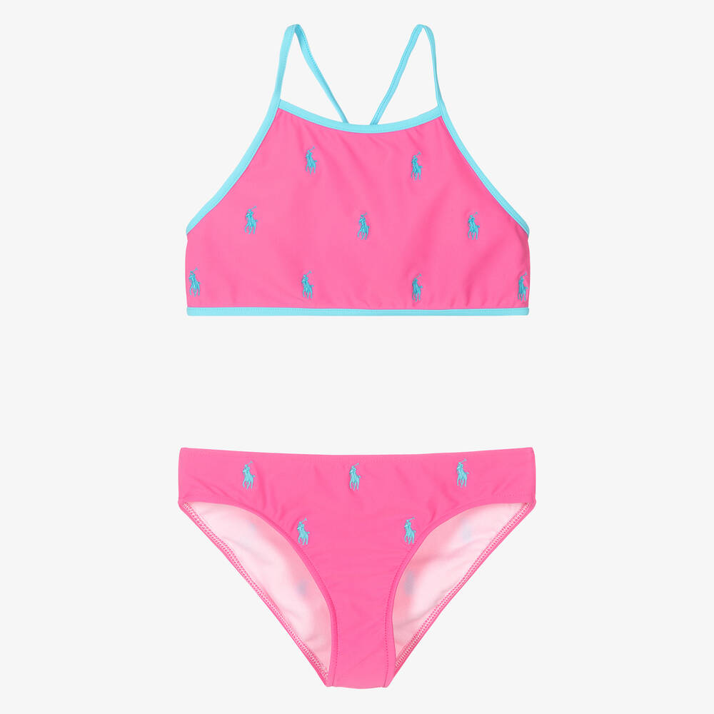 Polo Ralph Lauren - Pink Polo Logo Bikini | Childrensalon