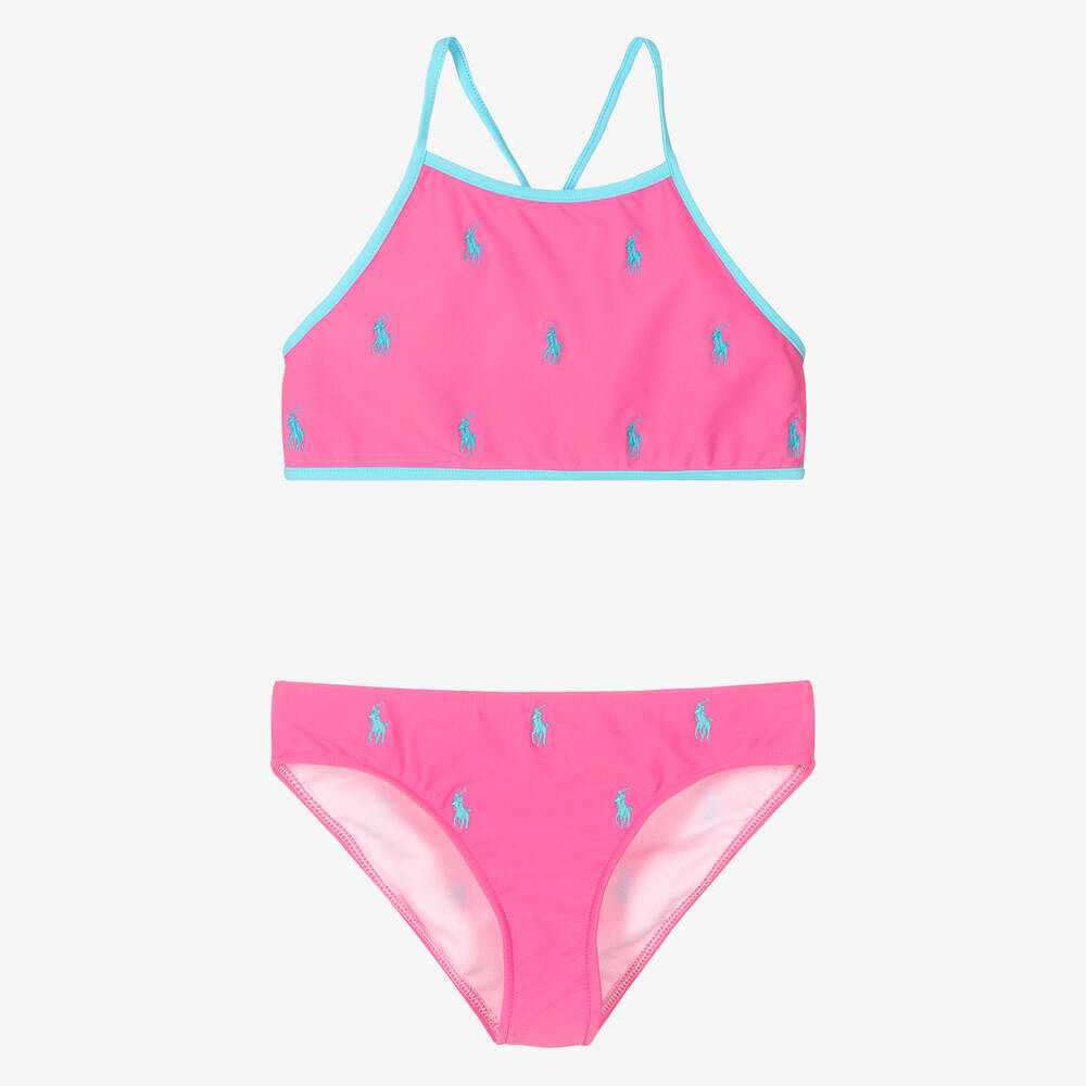 Polo Ralph Lauren - Pinker Polo Pony Bikini | Childrensalon