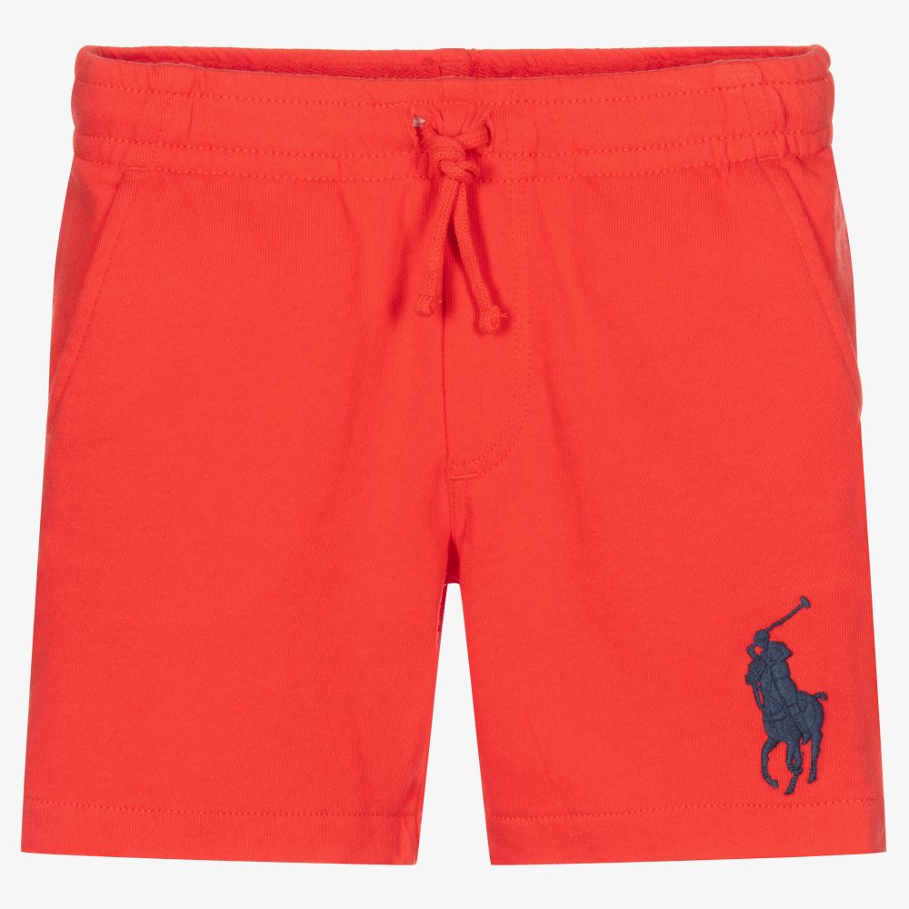 Polo Ralph Lauren - Red Big Pony Cotton Shorts | Childrensalon