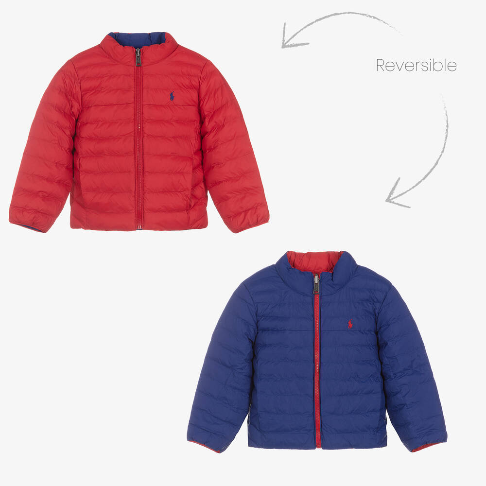 Polo Ralph Lauren - Blouson réversible rouge et bleu | Childrensalon