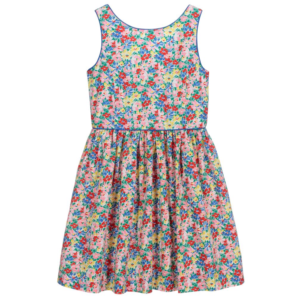 Polo Ralph Lauren - Blaues Teen Kleid mit Blumenmuster | Childrensalon