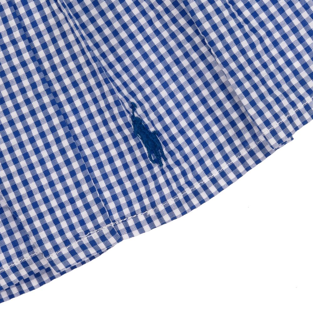 Поло Ralph Lauren-Синяя блузка в мелкую клетку для подростков | Childrensalon Outlet