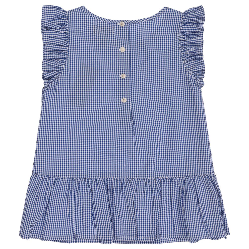 Поло Ralph Lauren-Синяя блузка в мелкую клетку для подростков | Childrensalon Outlet