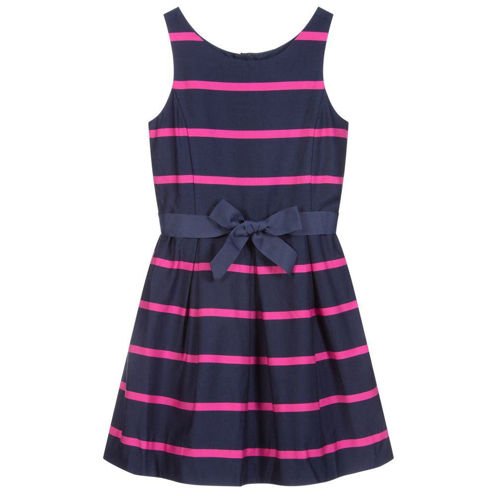 Polo Ralph Lauren - Teen Blue & Pink Striped Dress | Childrensalon Outlet