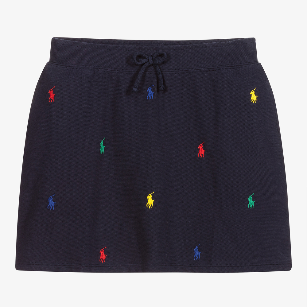 Polo Ralph Lauren - Teen Blue Piqué Logo Skirt | Childrensalon
