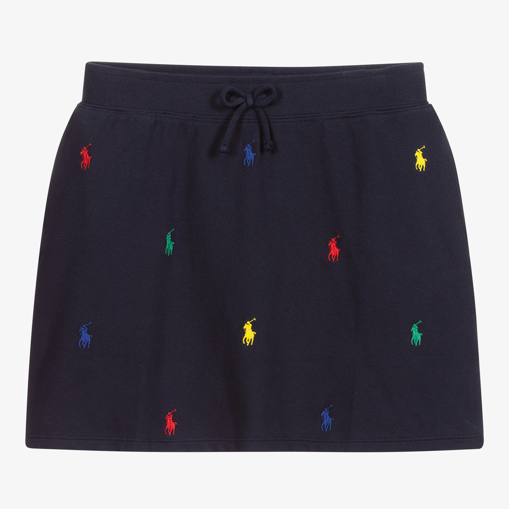 Polo Ralph Lauren - Blauer Teen Piqué-Rock | Childrensalon