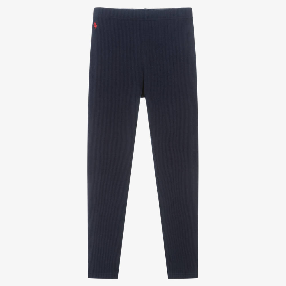 Polo Ralph Lauren - Legging bleu côtelé Ado | Childrensalon