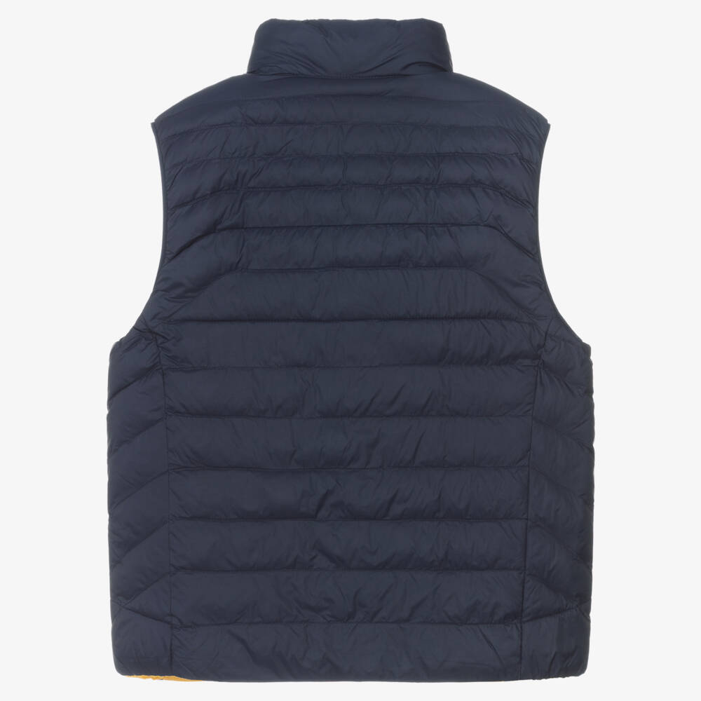 Ralph Lauren-Teen Blue & Yellow P-Layer 2 Reversible Gilet | Childrensalon Outlet