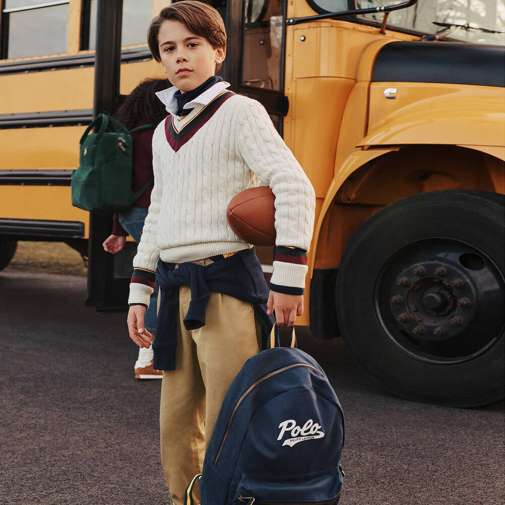 Ralph Lauren-Бежевые хлопковые брюки | Childrensalon Outlet