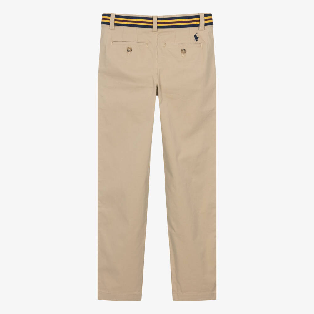 Ralph Lauren-Teen Boys Beige Cotton Twill Chinos | Childrensalon Outlet