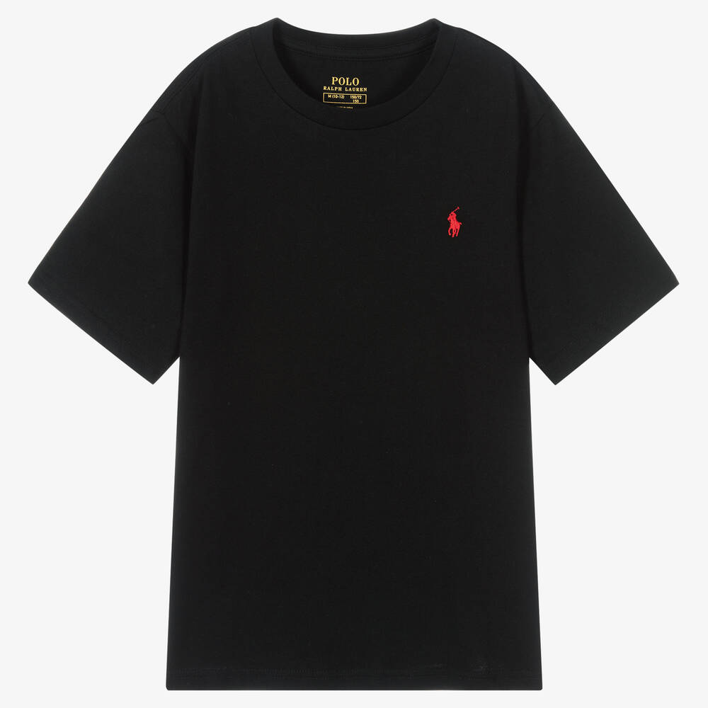 Polo Ralph Lauren - Teen Boys Black Logo T-Shirt | Childrensalon