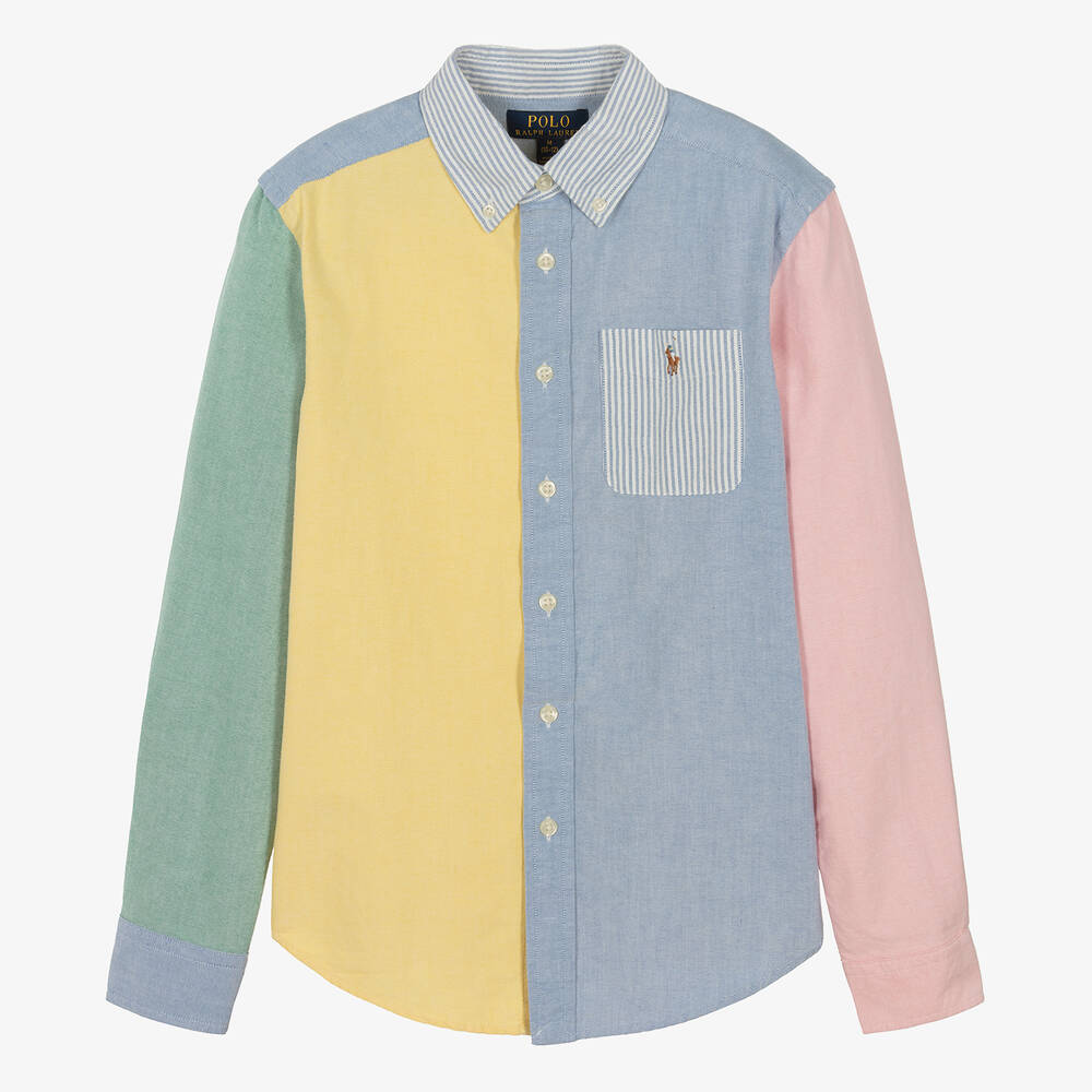 Polo ralph lauren colour block shirt dress top