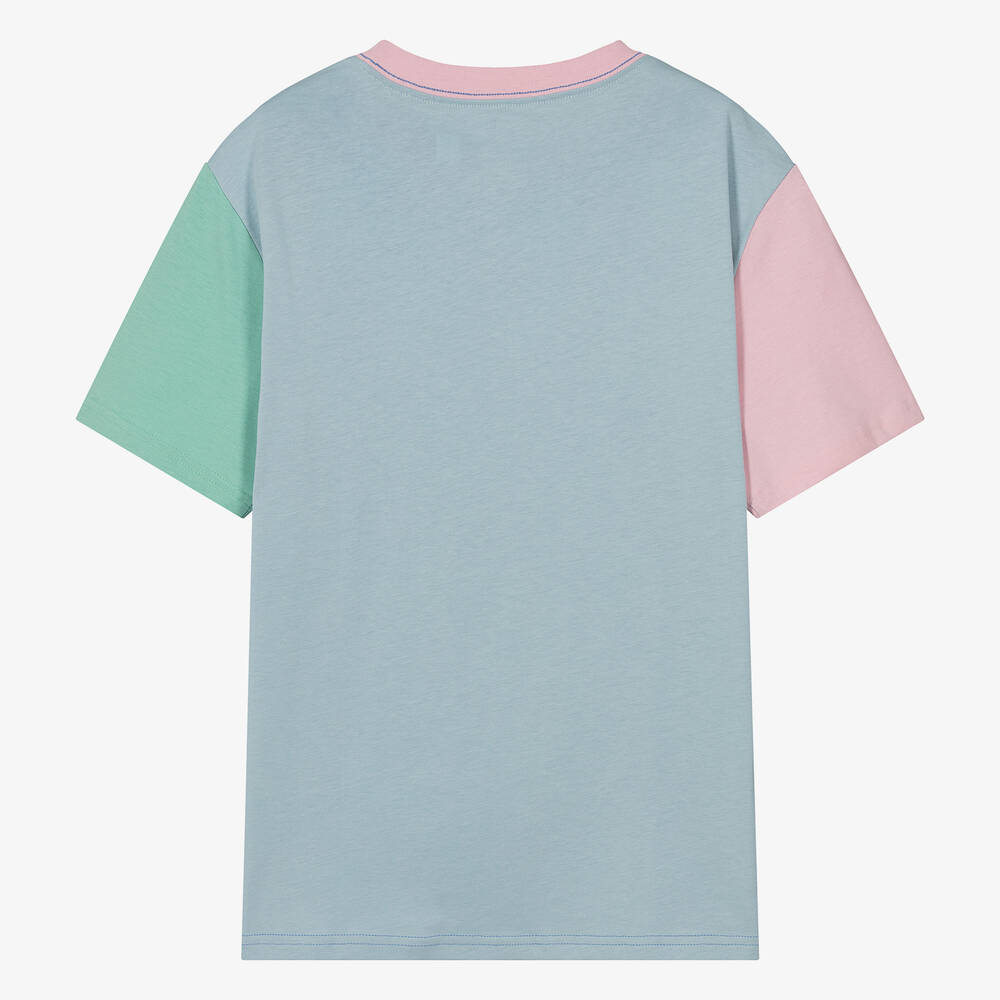 Ralph Lauren Teen Boys Blue Colourblock Cotton T Shirt Childrensalon Outlet