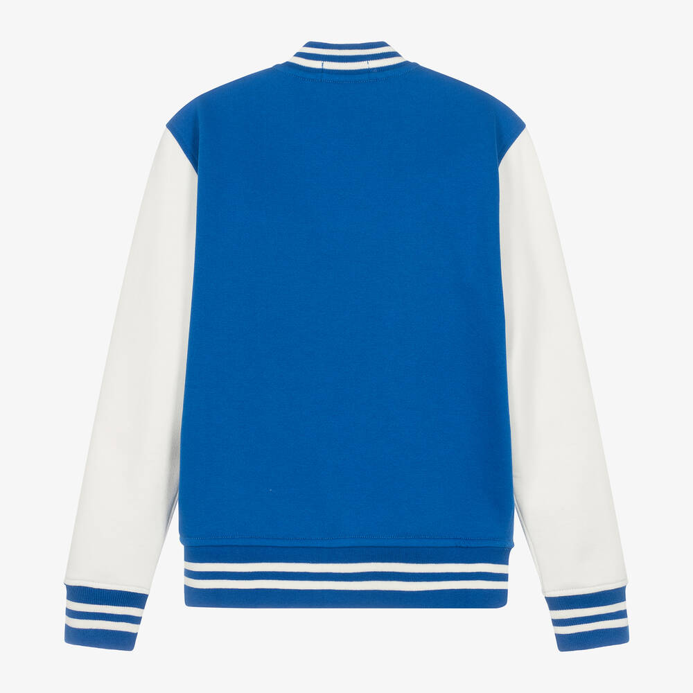 Ralph Lauren-Teen Boys Blue Cotton Baseball Jacket | Childrensalon Outlet