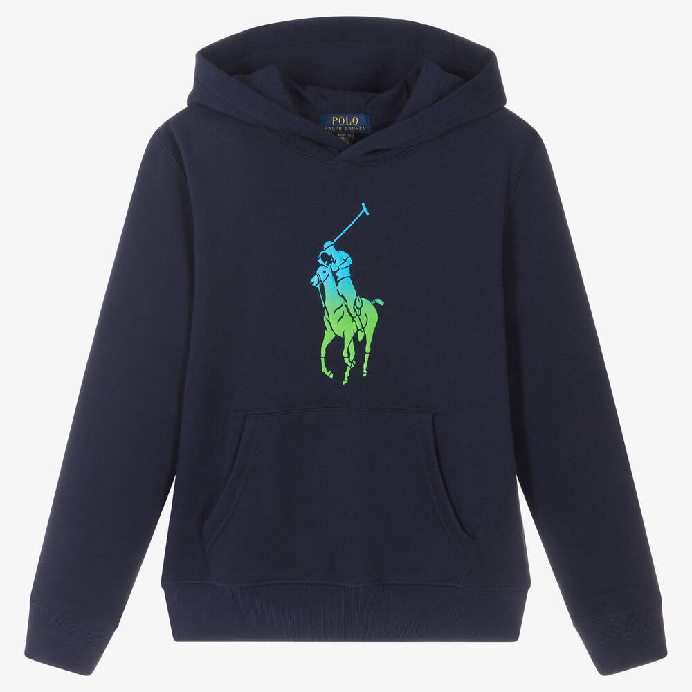 Polo Ralph Lauren - Синяя хлопковая худи для подростков | Childrensalon