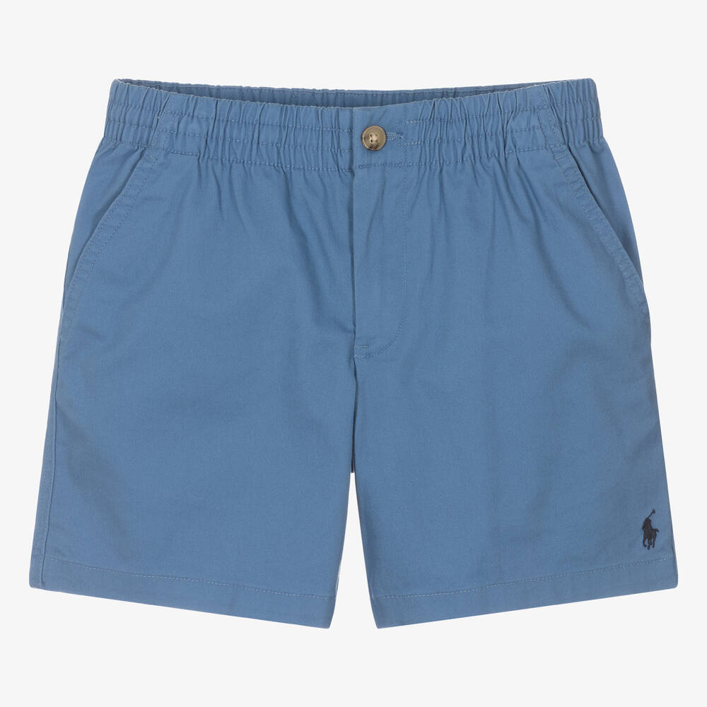 Ralph Lauren-Teen Boys Blue Cotton Chino Shorts | Childrensalon Outlet