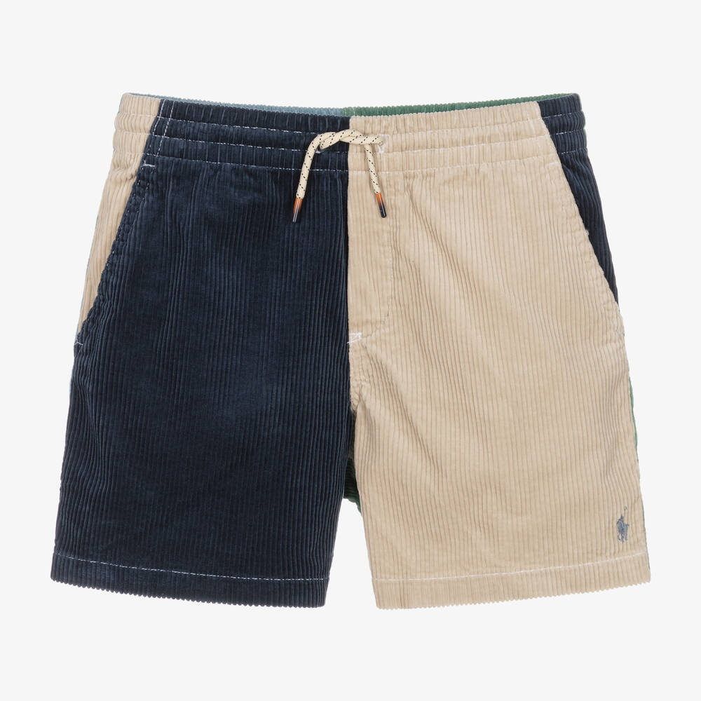 Ralph Lauren-Teen Boys Blue Cotton Corduroy Shorts | Childrensalon Outlet