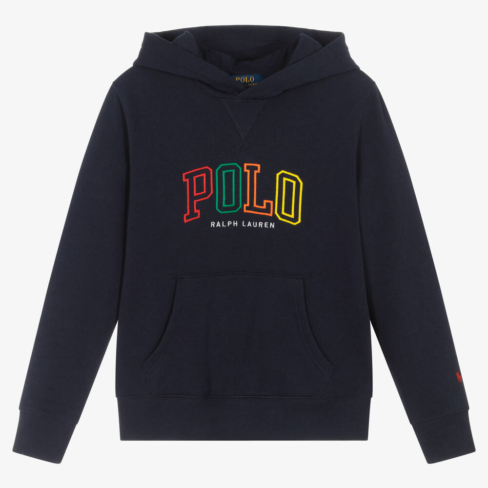 Ralph Lauren - Sweat à capuche bleu ado garçon | Childrensalon