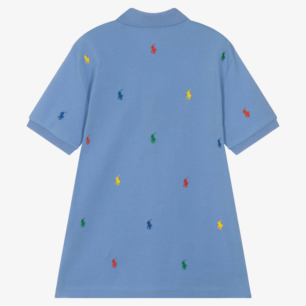 Polo Ralph Lauren-Teen Boys Blue Cotton Polo Shirt | Childrensalon Outlet