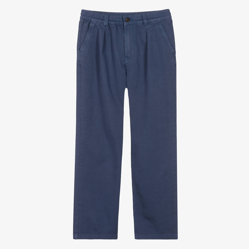 Ralph Lauren - Teen Boys Blue Cotton Trousers | Childrensalon