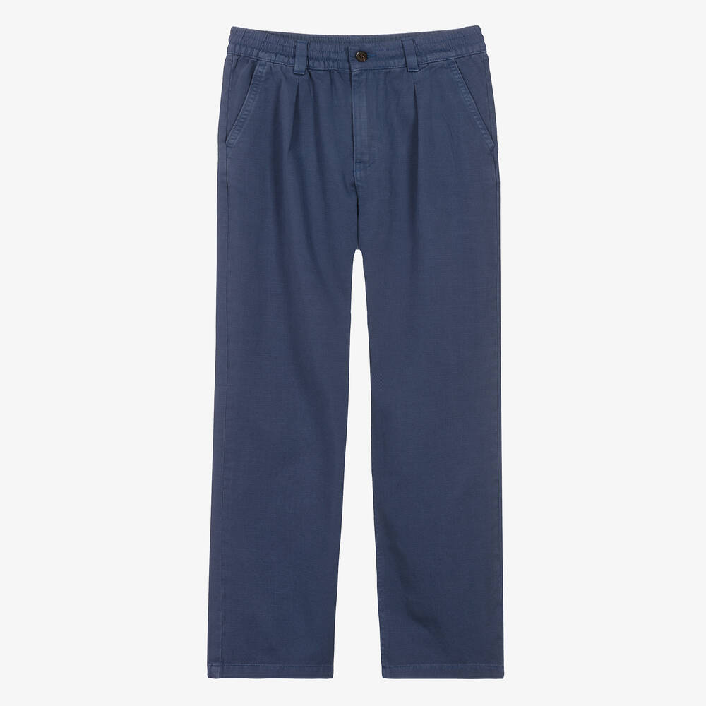 Ralph Lauren - Blaue Teen Baumwollhose für Jungen | Childrensalon