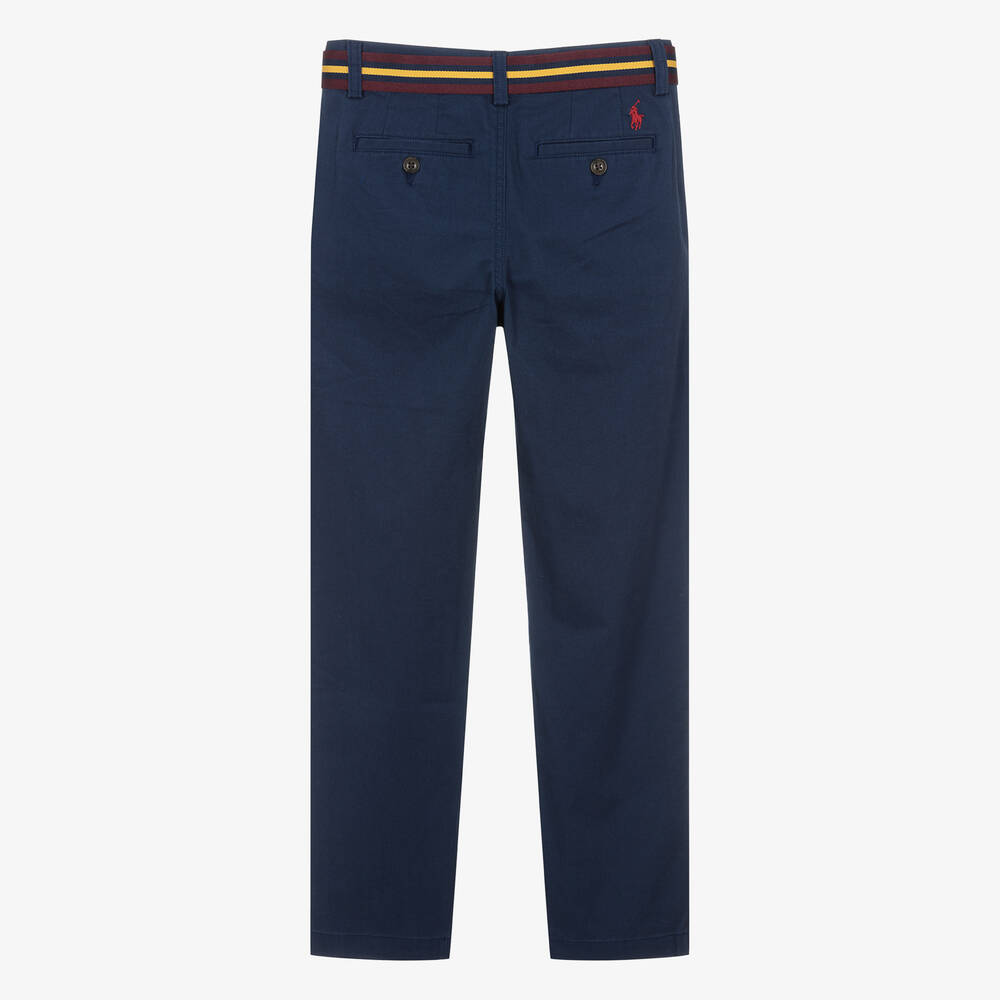 Ralph Lauren-Синие брюки чинос из хлопкового твила | Childrensalon Outlet