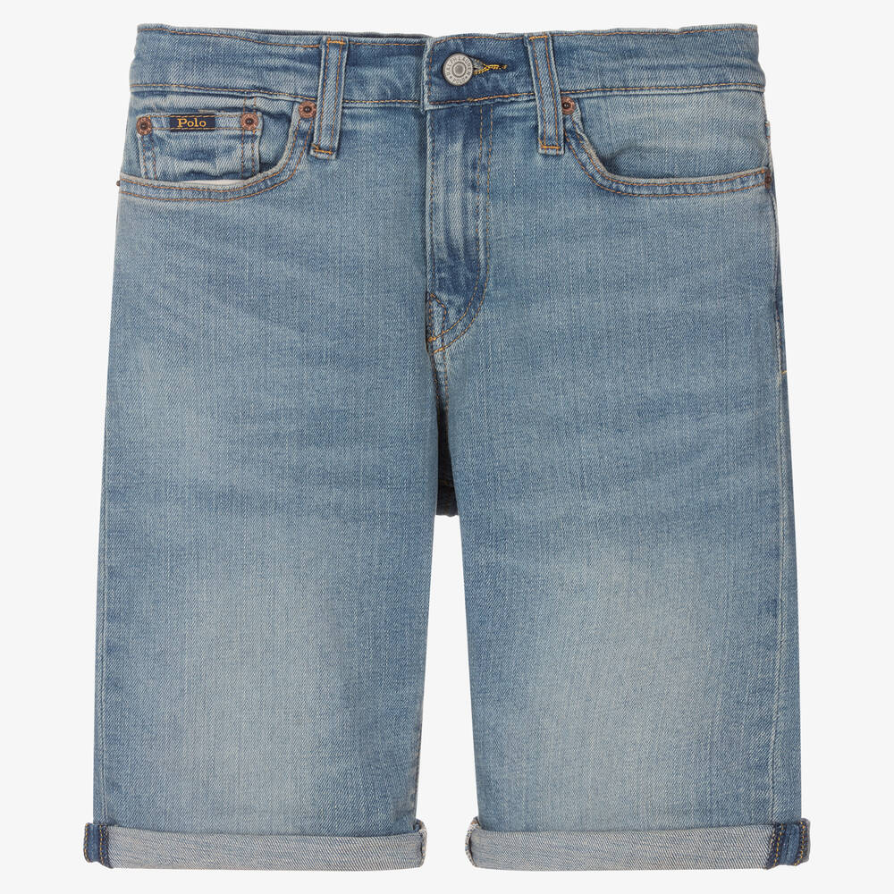 Polo Ralph Lauren - Teen Boys Blue Denim Shorts | Childrensalon