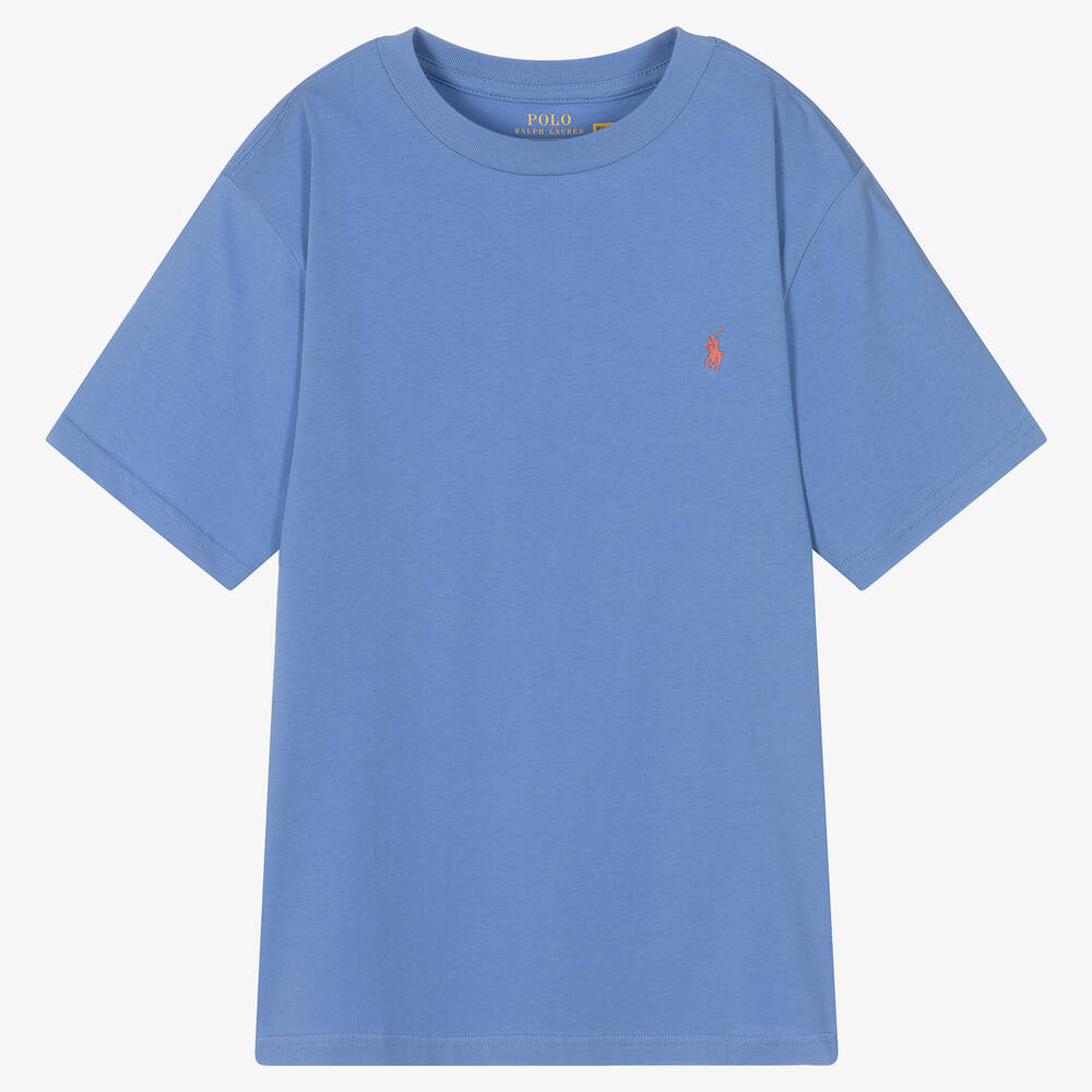 Polo Ralph Lauren - Teen Boys Blue Logo T-Shirt | Childrensalon