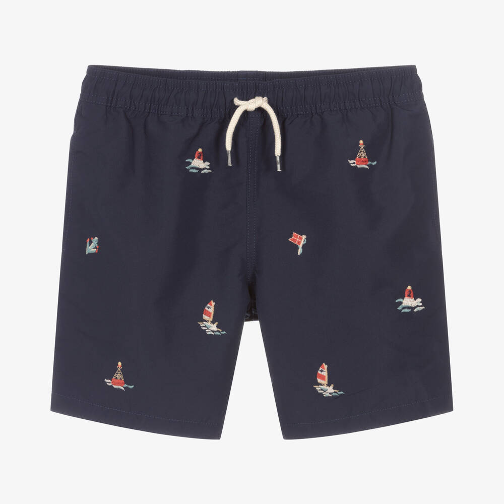 Polo Ralph Lauren - Short de bain bleu nautique ado | Childrensalon