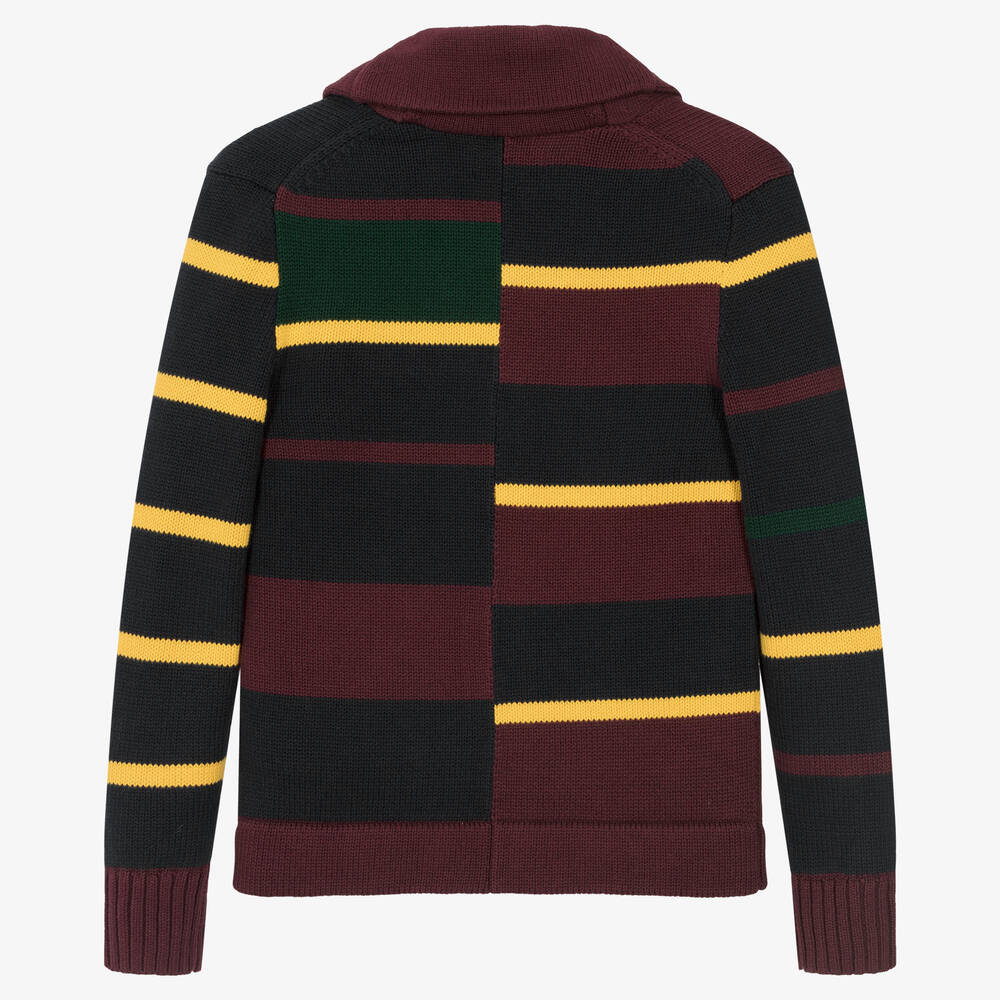 Ralph Lauren-Teen Boys Blue & Red Cotton Cardigan | Childrensalon Outlet