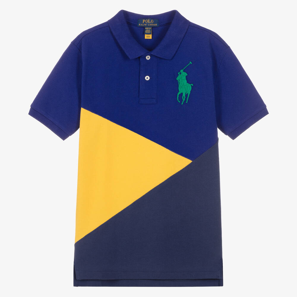 Polo ralph lauren bleu et jaune hotsell