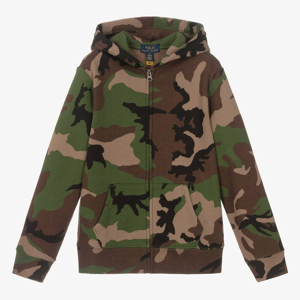 Polo Ralph Lauren - Teen Boys Camouflage Zip-Up Hoodie | Childrensalon