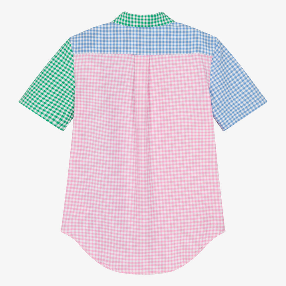 Ralph Lauren-Teen Boys Colourblock Gingham Cotton Shirt | Childrensalon Outlet